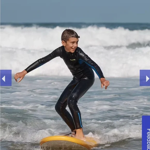 Decathlon Olian Kids' Blue Wetsuit 2mm NWOT 8y - Picture 4 of 12